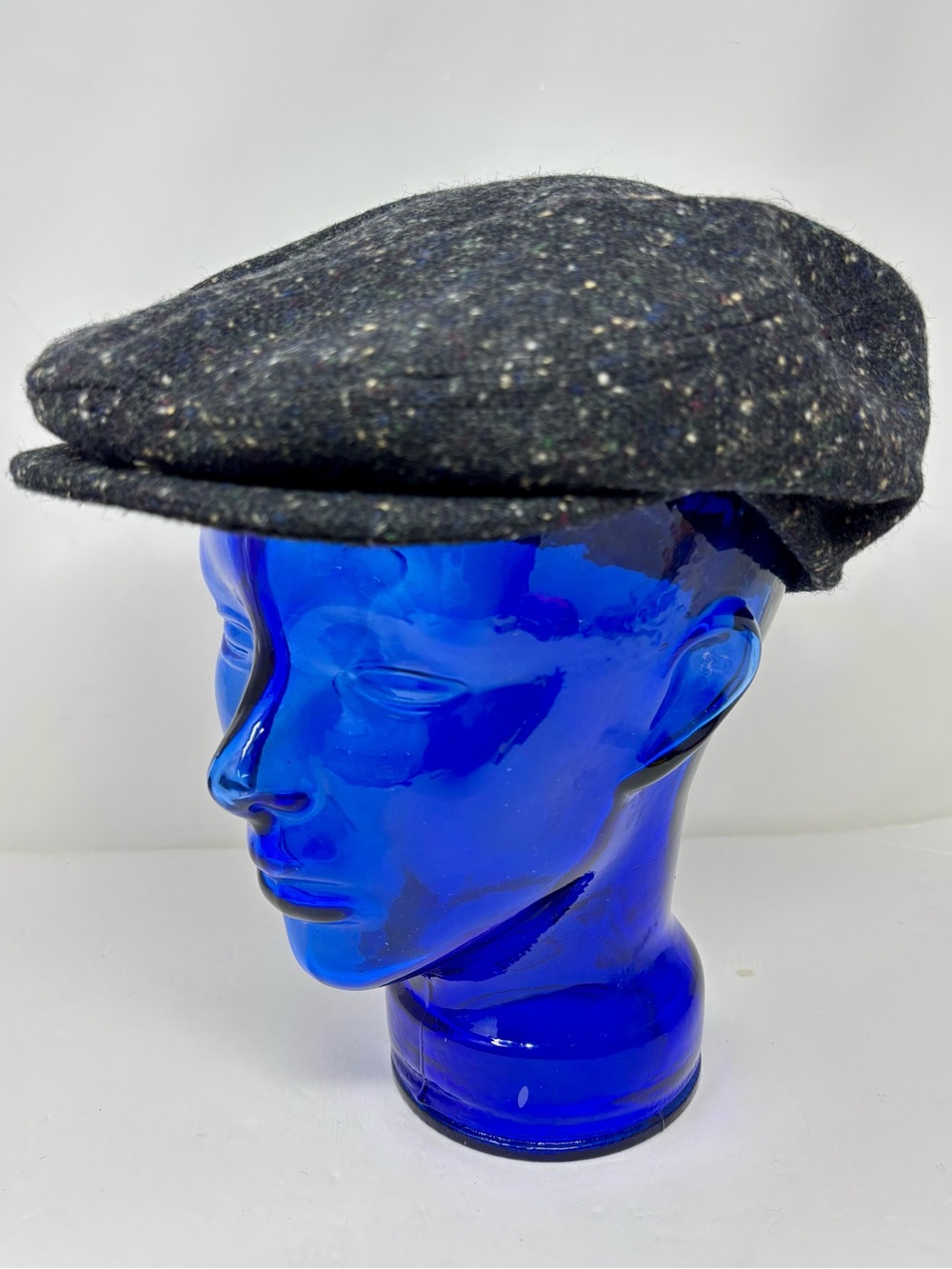 Dockers Gray Tweed Newsboy Ivy Flat Cap Wool Blend Mens L Cabbie Hat Vintage